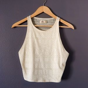 Hollister women’s tank top in cream or beige in size large